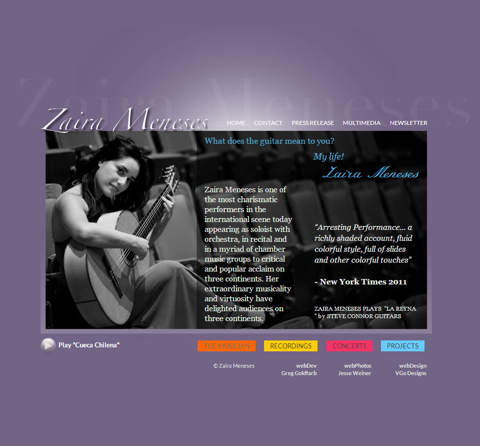 Zaira Meneses - Professional Guitar